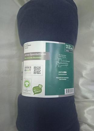 Хлопковый наматрасник/простынь на резинке, р.180-200х200см