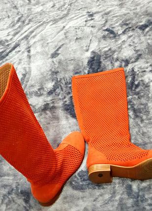 Сапожки натуральный замш