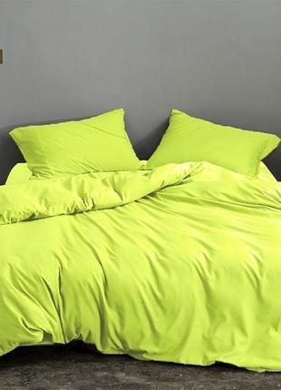 Однотонні сатинові комплекти постільної білизни 100% бавовна сатин люкс