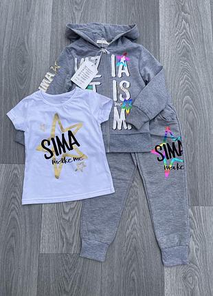 Спортивний костюм для дівчинки розміри 116-146