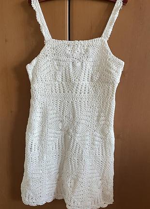 Літня міні сукня кроше від zara