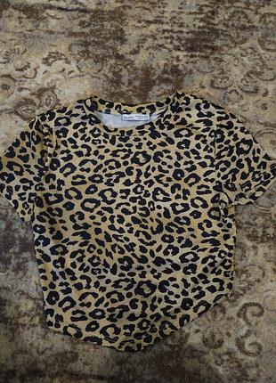Топ bershka | леопардовый принт | s/m
