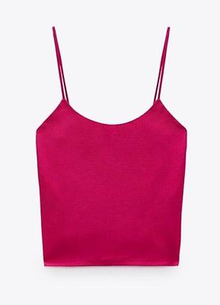 Рожева маєчка майка кольору фуксія zara