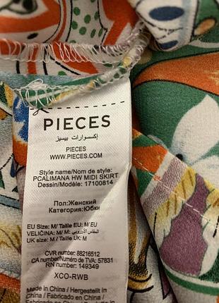 Трендовая юбка асимметрия бохо принт pieces купить украина6 фото