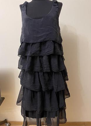 Шовкова сукня чорного кольору італія