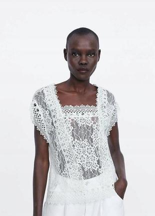 Кружевной топ от zara