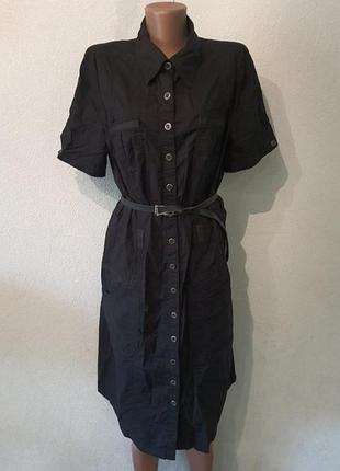 Черное платье, длинный сарафан халат