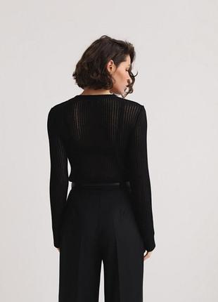 Вязаная кофта лонгслив лонг 4