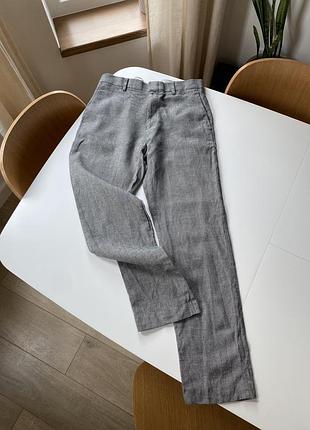 Чоловічі сірі брюки j.crew розмір m w 31 l 32 льон і бавовна штани