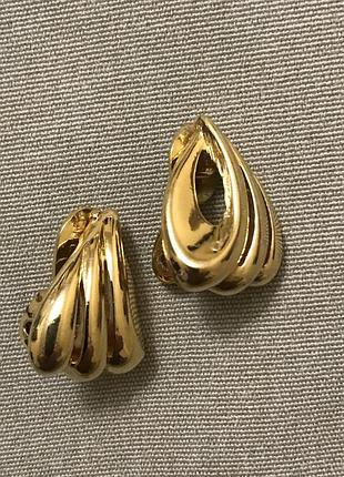 Monet сережки кліпси в позолоті американський вінтаж