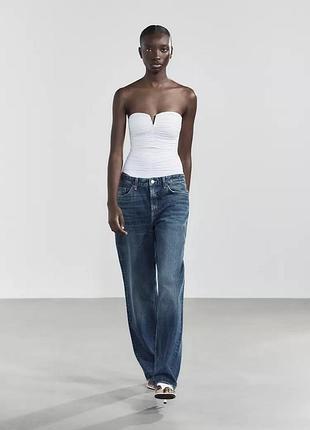 Бандо боді жіноче біле zara new