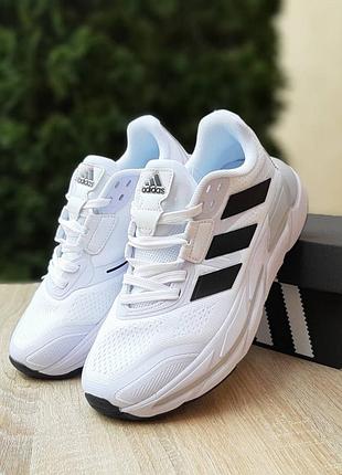 Женские стильные кроссовки. adidas adistar 2.0 running. (белые с черным).