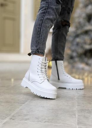 Жіночі черевики dr.martens jadon white (termo)