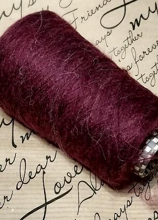 150 г пряжа для вязки с альпакой бордового цвета