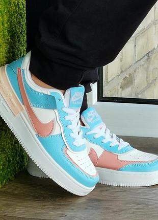 Женские кроссовки nike air force shadow multicolored найк аир форс цветные 36,37,38,39,40 размеры
