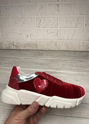 Кроссовки велюровые love moschino 37-38р