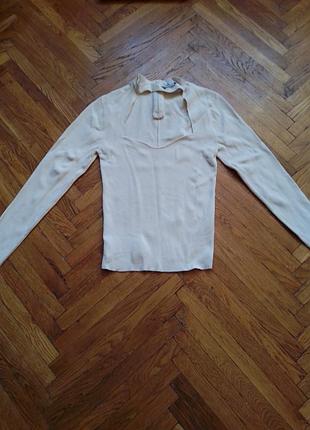 Лонгслив, кофта женская, красивый вырез от zara