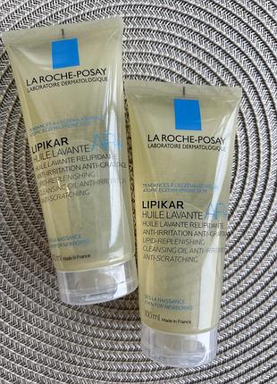 Зволожувальна ліпідовідновлювальна олія для душу la roche-posay lipikar 100мл.