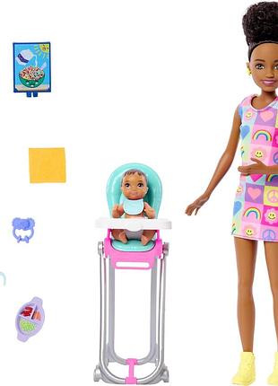 Кукла барби няня с малышом меняет цвет barbie skipper babysitter скимпер скиппер скиппер