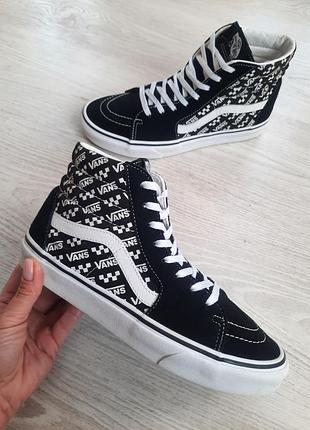 Замшевые высокие кеды vans sk8 hi  высокие кроссовки черевики хайтопы унисекс