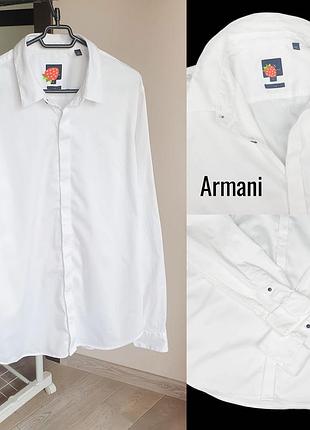 Біла сорочка armani jedwabiu exchange