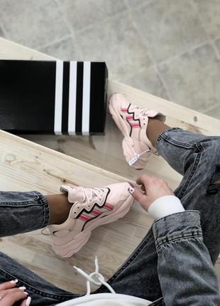 Женские кроссовки adidas ozweego pink