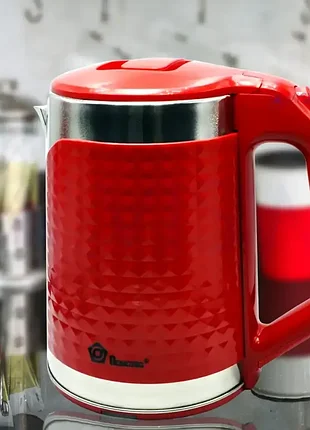 Чайник domotec ms 5027, електричний 2.2 л, 1500 вт, червоний 7168