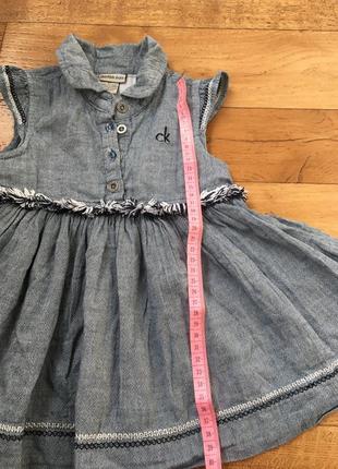 Элегантное платьице брендовое calvin klein оригинал хлопок лето на девочку 2-3 годика3 фото