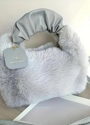 Плюшева сумка з штучним хутром