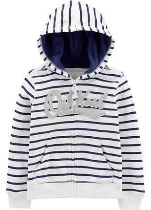 Oshkosh худі полосате толстовка кофта з капюшоном  на дівчинку 18 міс 86 см