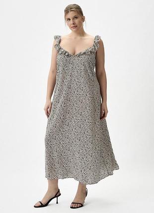 Натуральна сукня в квітковий принт від h&m m/l