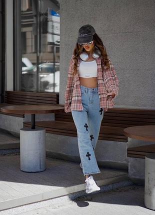 Круті та стильні джинси в стилі chrome hearts 🖤