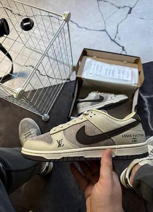 Nike sb dunk low x lv grey black ❤️36рр-45рр❤️ кроссовки женские найк данк, кроссовки мужские найк