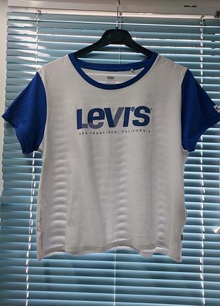 Женская хлопковая футболка оверсайз levi's (l-xxl)