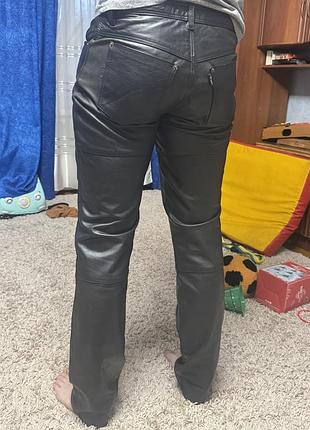 Вінтажні байкерські шкіряні штани spirit motors leather pants polo biker