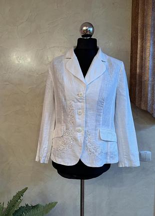 Білий піджак із льону 💯