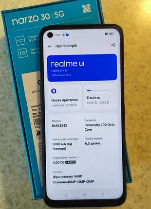Realme narzo 30 5g 4/128gb rmx3242 racing blue8 фото