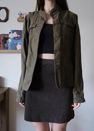 Льняной жакет хаки cherokee