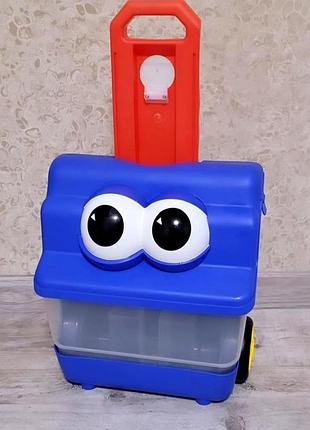 Контейнер-чемодан на колесах для конструктора, игрушек.