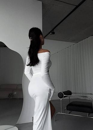 Костюм пляжный белый юбка+ топ