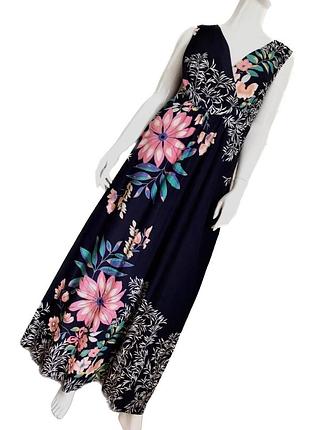 Довга сукня максі поплін з пайетками