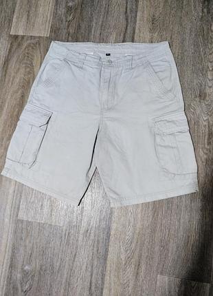 Мужские серые шорты-карго denim co размер l-xl