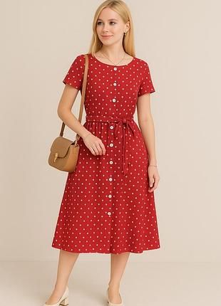 Арт. 2001 сукня червона в горошок, vovk