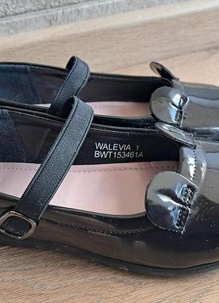 Черные лаковые туфельки котики 32р 5