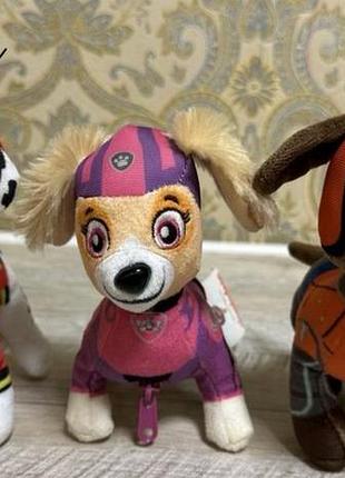 Мʼякі іграшки-брелки щенячій патруль