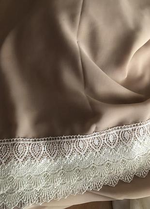 Нова шифонова тюль з мереживом