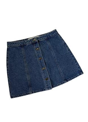 Юбка джинсовая мини на пуговицах denim co