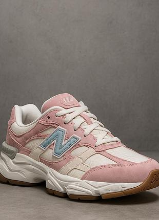 Кроссовки женские весна-лето new balance цвет белый серый розовый