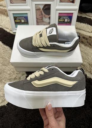 Кеди на платформі замш vans