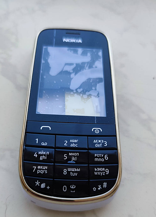 Корпус nokia 202 белый/черный (hq) с клавиатурой